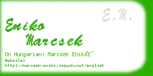 eniko marcsek business card